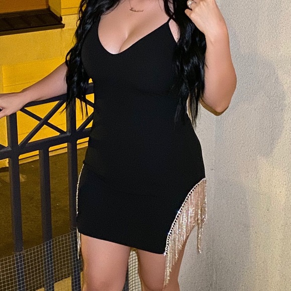 rhinestone fringe dress